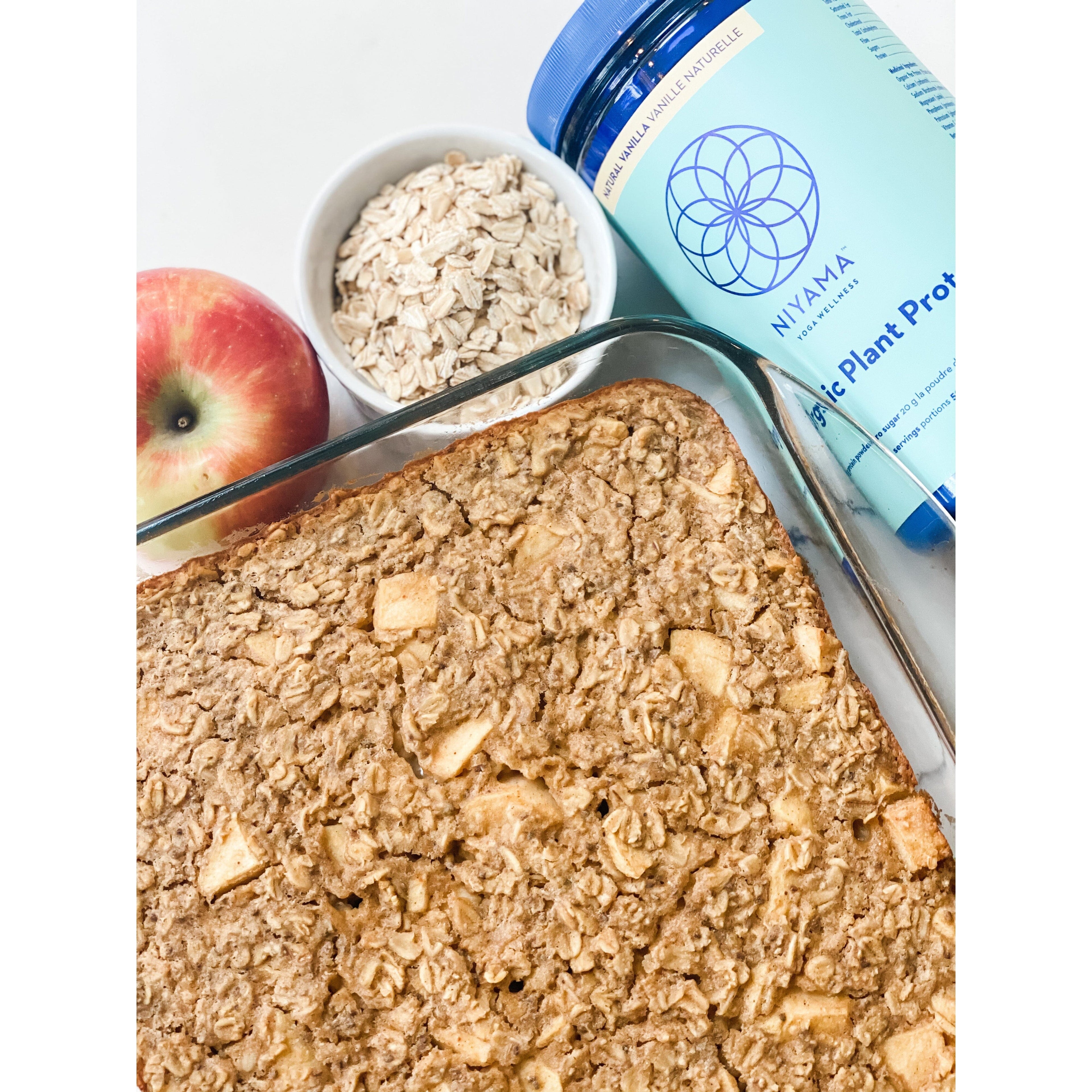 Apple Cinnamon Baked Oatmeal with Plant Protein - Niyama Wellness