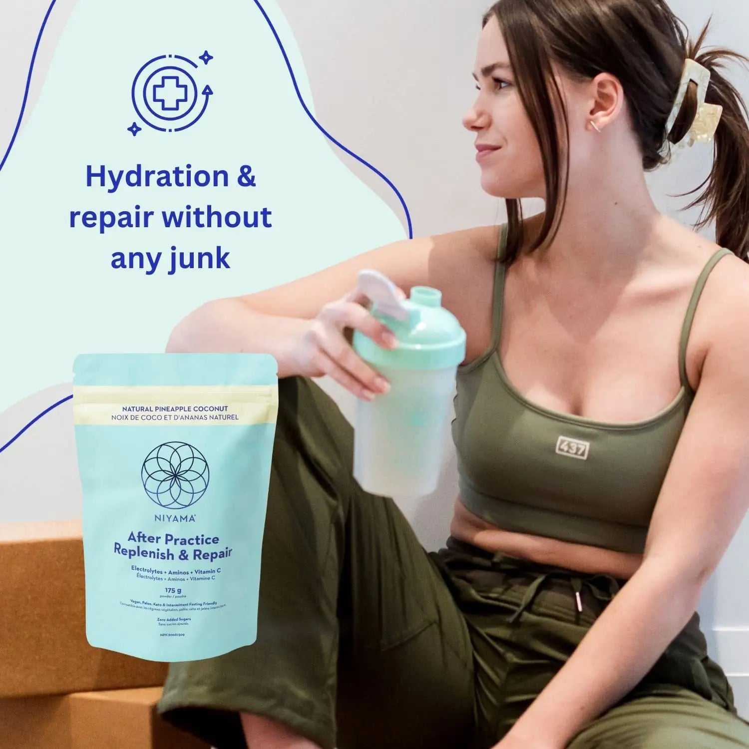 After Sweat Replenish - Electrolytes powder + Aminos + Vit C (formerly After Practice) – Vitamins Supplements | Niyama Welln…
