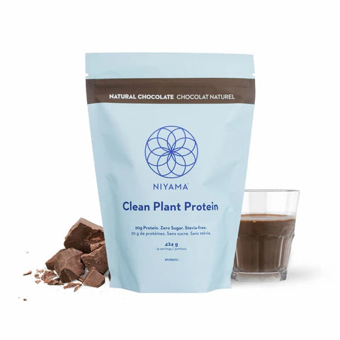 Clean Plant Protein Powder - 14 servings - Natural Chocolate - Stevia-free - Organic niyama-yoga-wellness-store Nourish