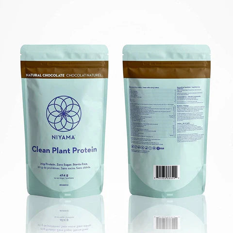 Clean Plant Protein Powder - 14 servings - Natural Chocolate - Stevia-free - Organic niyama-yoga-wellness-store Nourish