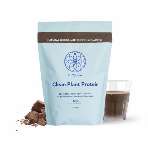 Clean Plant Protein Powder - 28 servings - Natural Chocolate - Stevia-free - Organic niyama-yoga-wellness-store Nourish 28 / powder