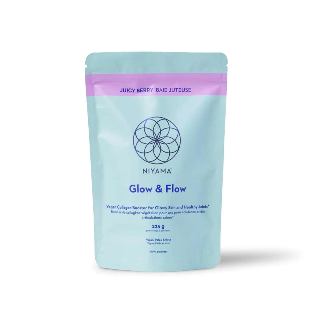Glow & Flow Vegan Collagen Booster Powder- Juicy Berry Flavour – Nourish | Niyama Wellness