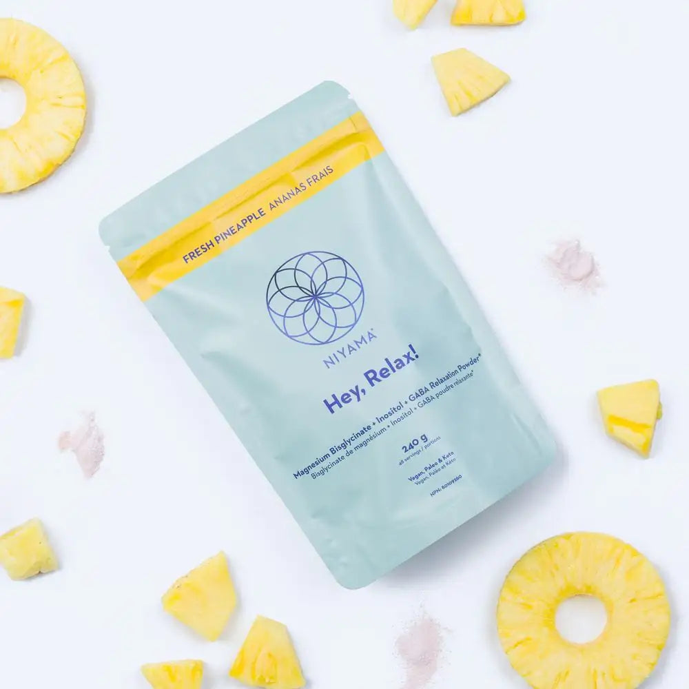 Hey Relax Magnesium Glycinate Powder - Available in 2 Flavours by Niyama Wellness