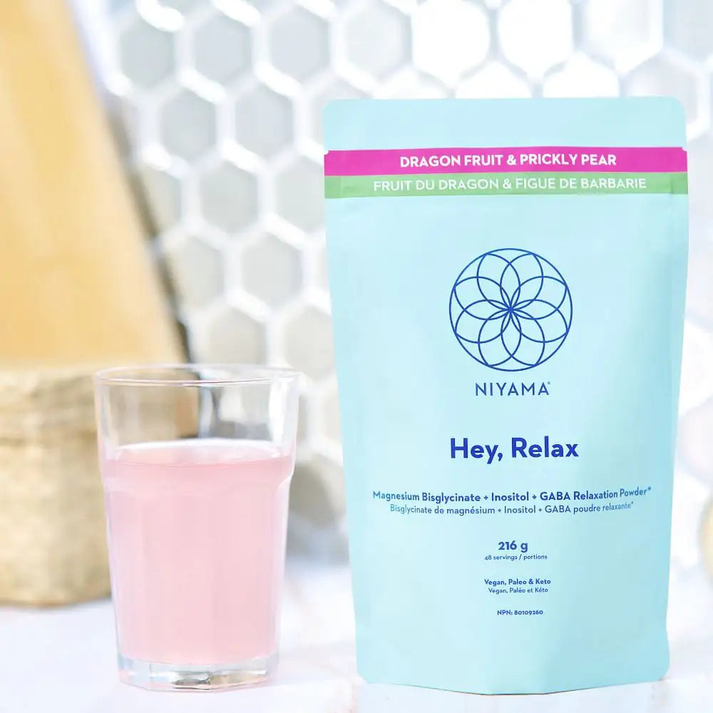 Hey Relax Magnesium Glycinate Powder - Available in 2 Flavours by Niyama Wellness