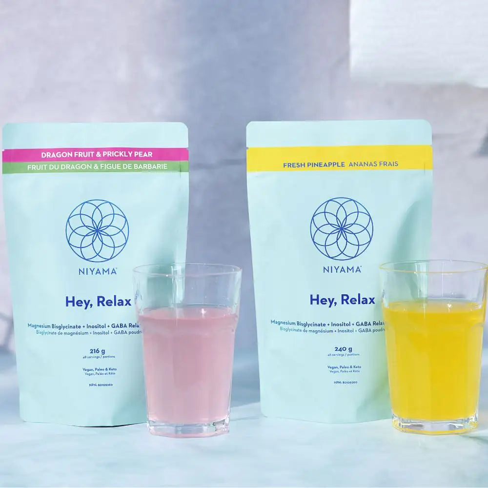 Hey Relax Magnesium Glycinate Powder - Available in 2 Flavours by Niyama Wellness