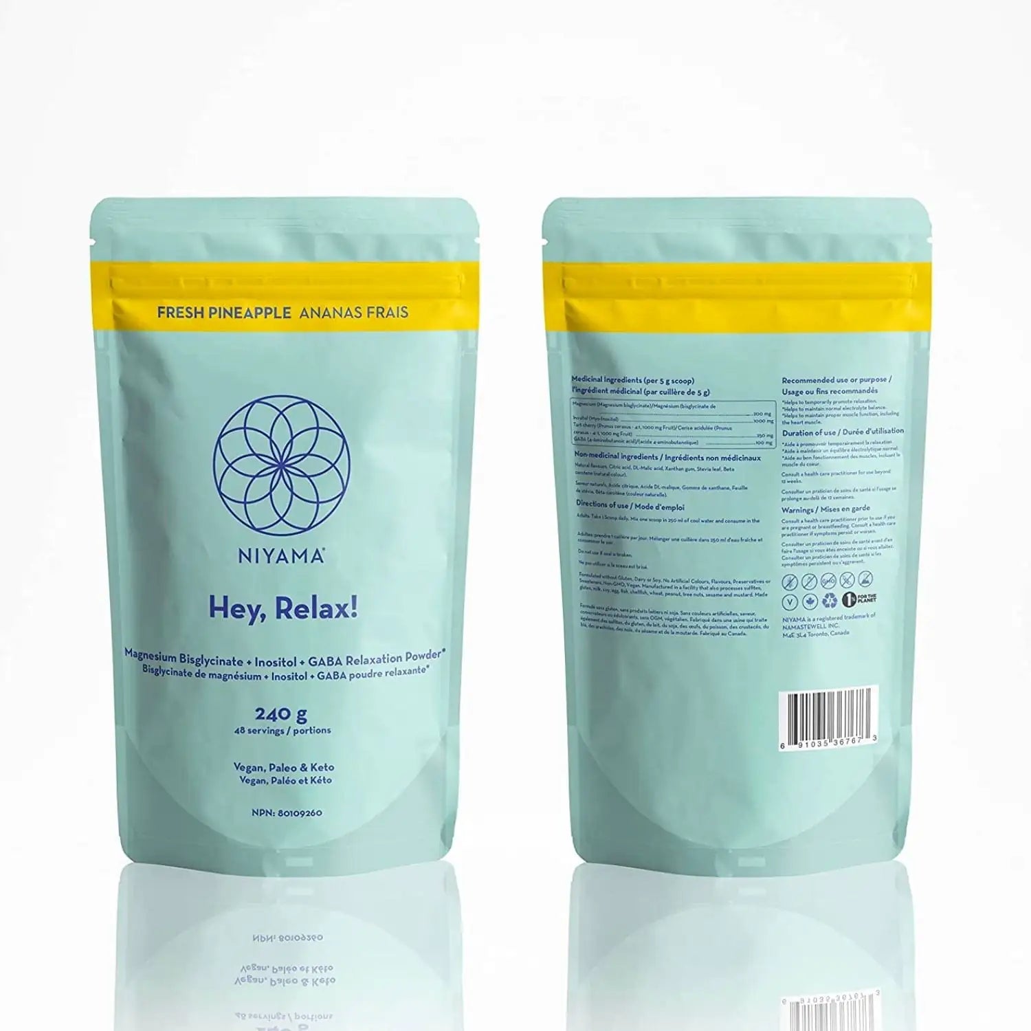 Hey Relax Magnesium Glycinate Powder - Available in 2 Flavours by Niyama Wellness