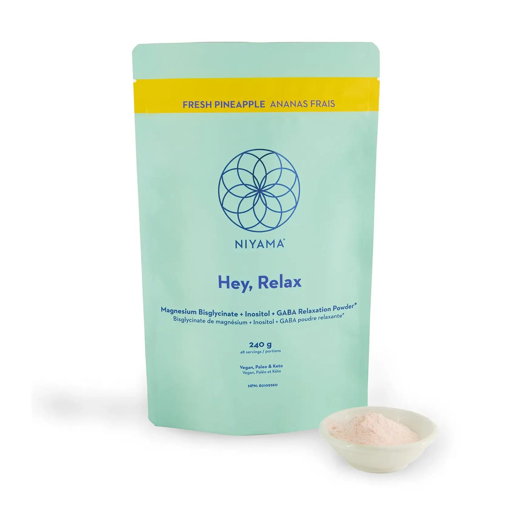 Hey Relax Magnesium Glycinate Powder - Available in 2 Flavours by Niyama Wellness