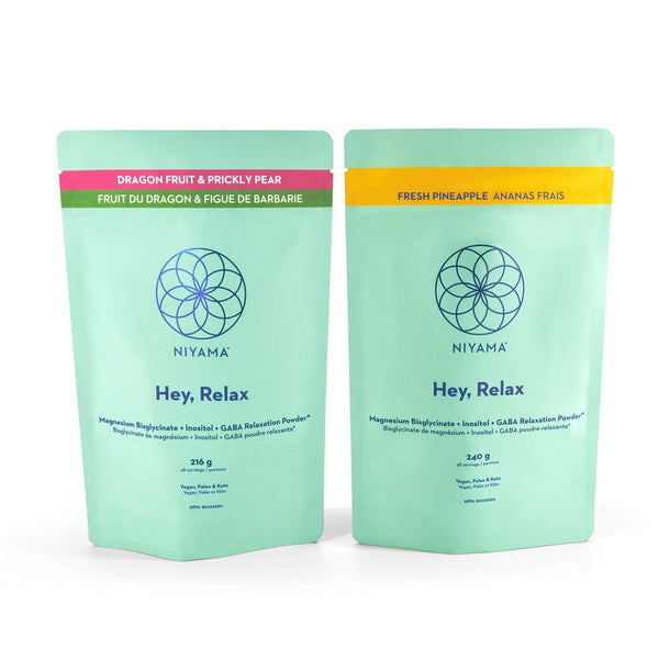 Hey Relax Magnesium Glycinate Powder - Available in 2 Flavours Niyama Wellness