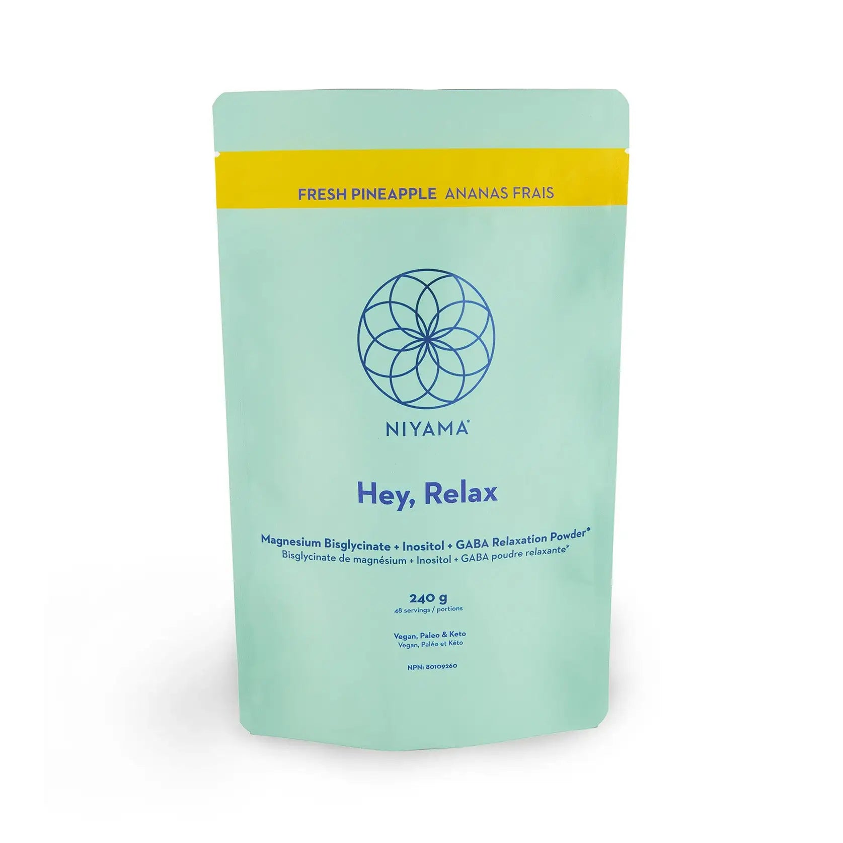 Hey Relax Magnesium Glycinate Powder - Available in 2 Flavours – Fresh Pineapple | Niyama Wellness