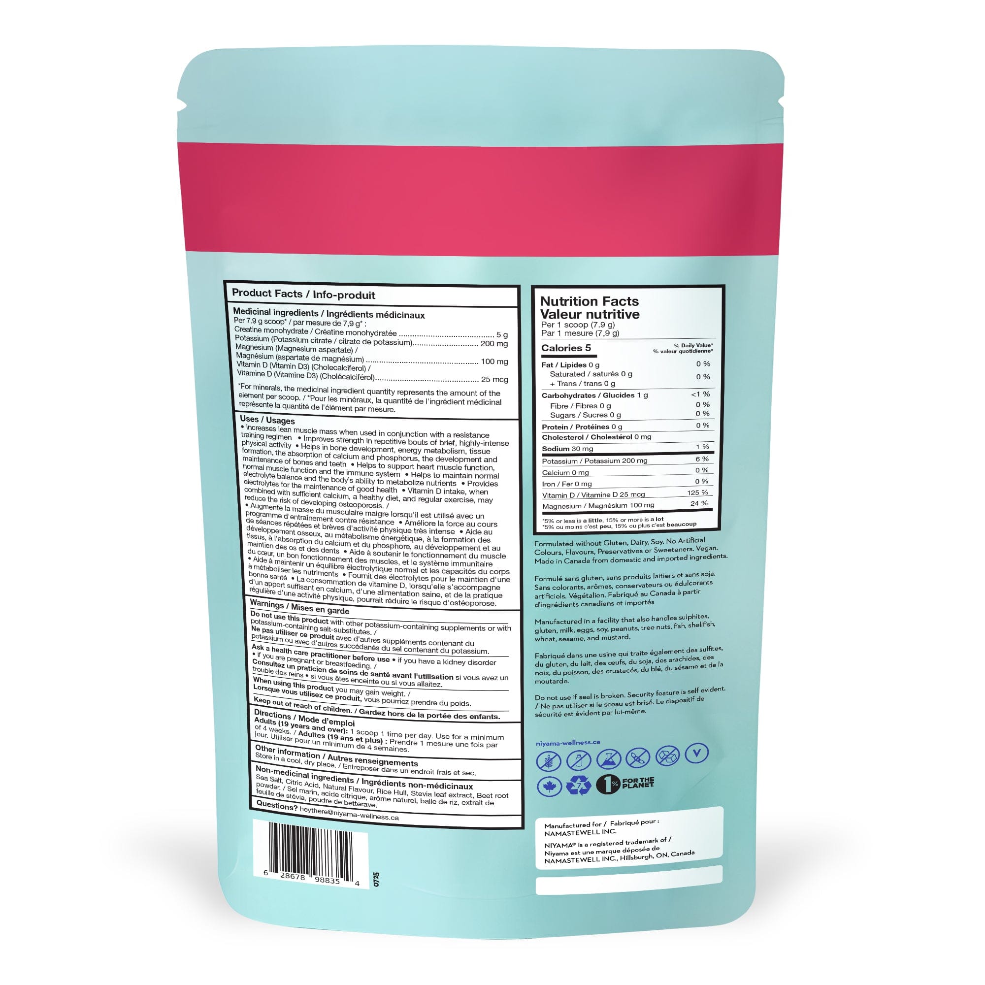 Strong Like a Woman Creatine + D3 + Electrolytes – Hibiscus Berry Flavour | Niyama Wellness