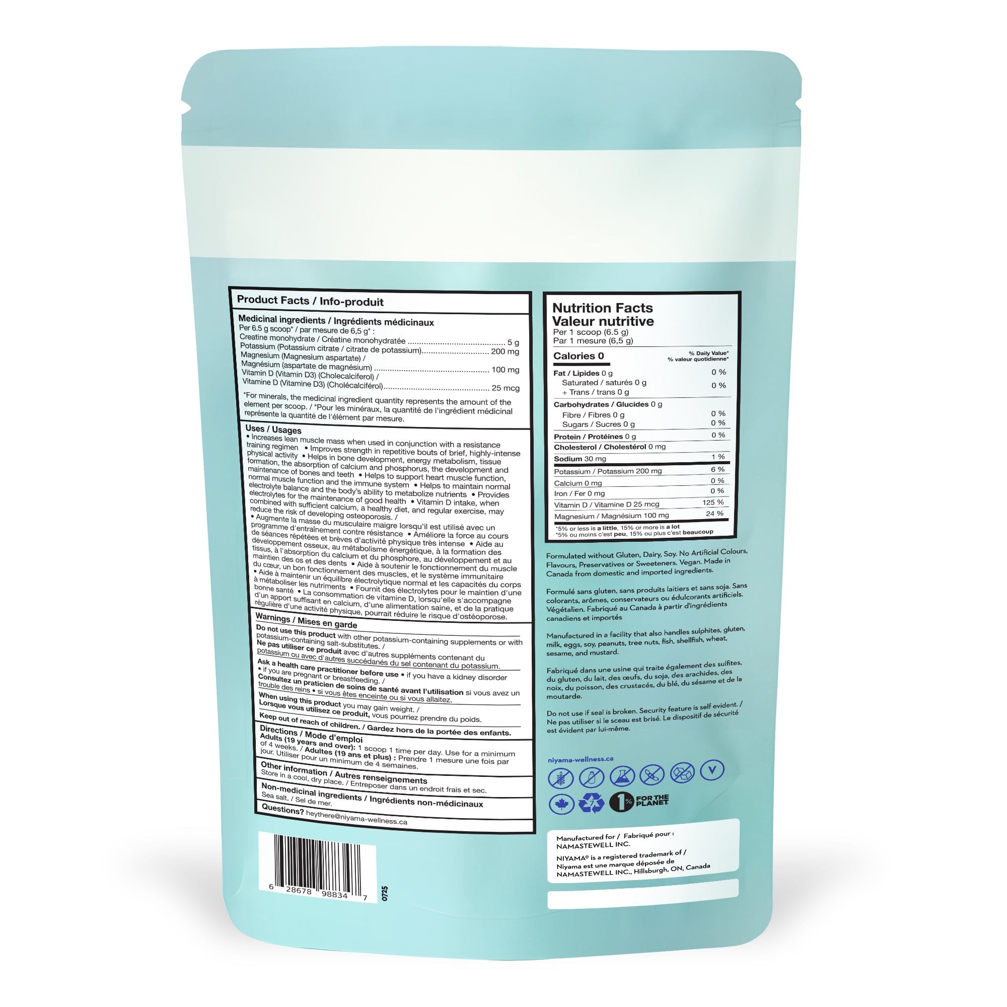 Strong Like a Woman Creatine + D3 + Electrolytes – Unflavoured | Niyama Wellness