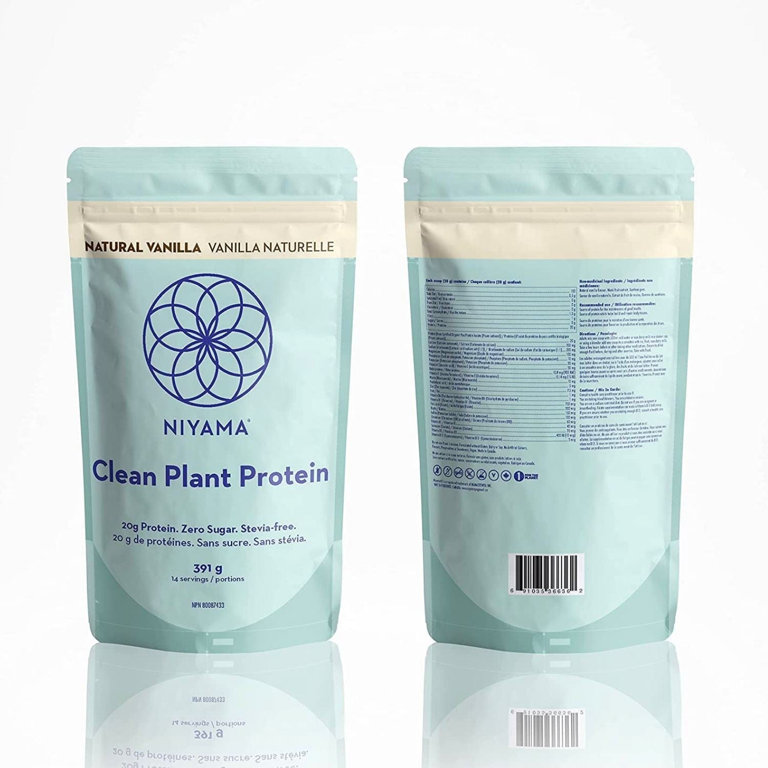 Clean Plant Protein Powder - 14 servings - Stevia-free - Organic – Natural Vanilla Nourish | Niyama Wellness