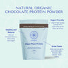 Clean Plant Protein Powder 28 servings- Natural Chocolate - Stevia-free - with real Organic Cocoa - Niyama Wellness