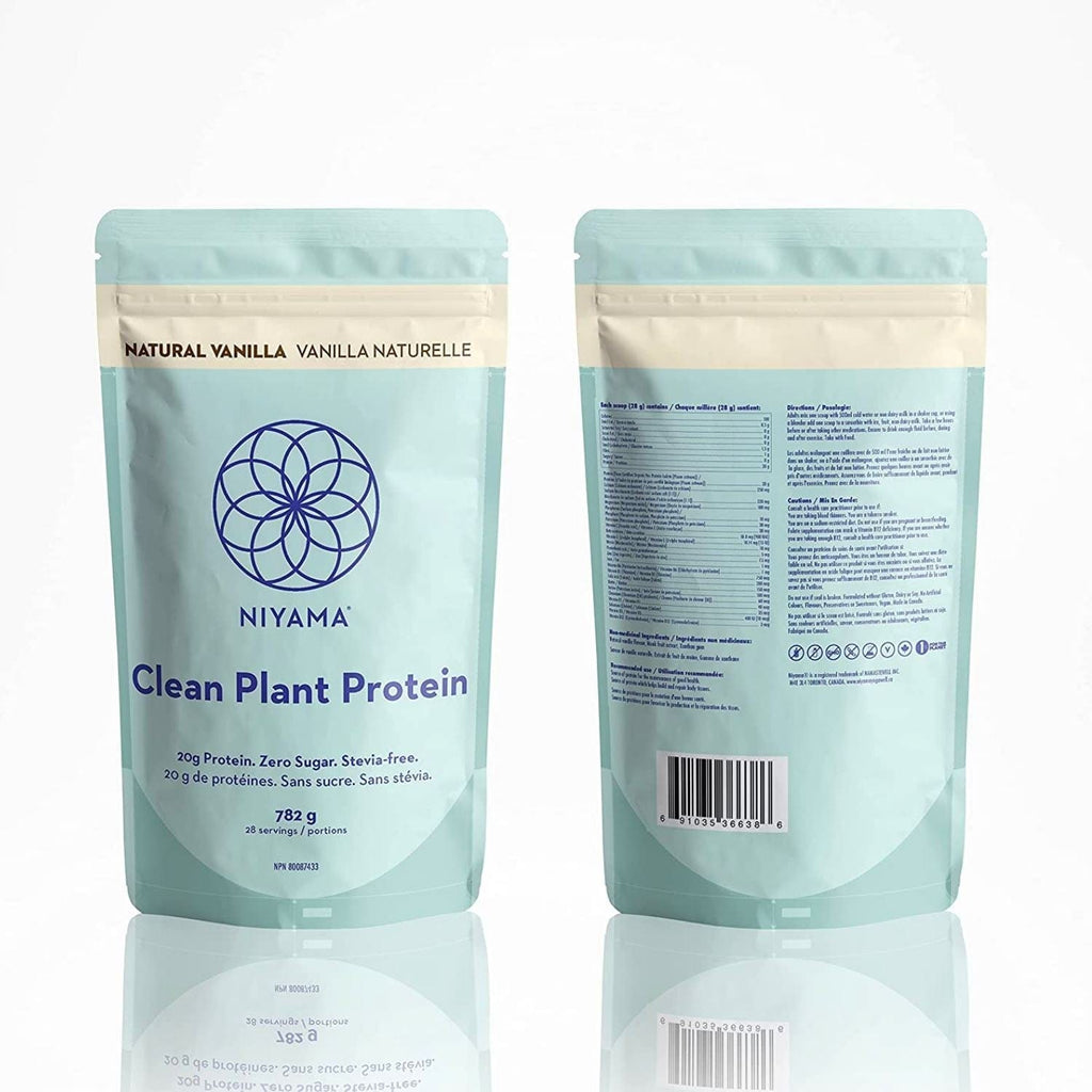 Clean Plant Protein Powder - 28 servings - Natural Vanilla - Stevia-free - Organic niyama-yoga-wellness-store Nourish 28 / powder