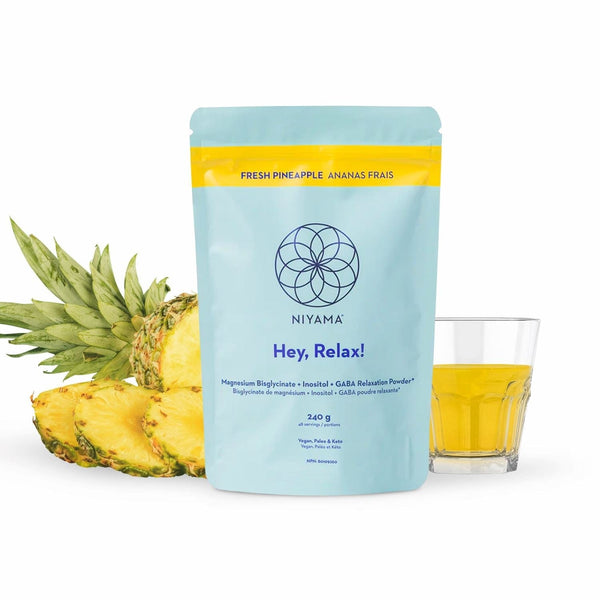 Hey Relax Magnesium Glycinate Powder - Available in 2 Flavours Niyama Wellness